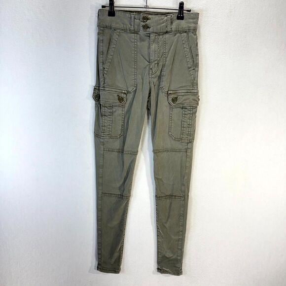 American Eagle Super Stretch Super High Rise Jegging Olive Green Womens Size‎ 2 - Picture 1 of 10